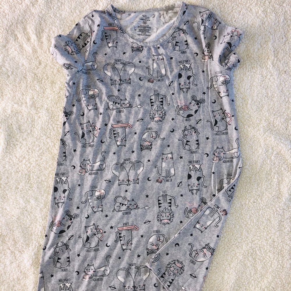Kids Grey Cat Nightgown